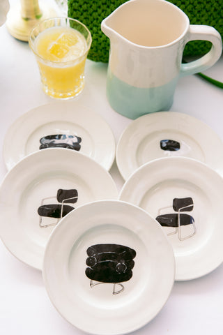 4x Eileen Gray Furniture Plates