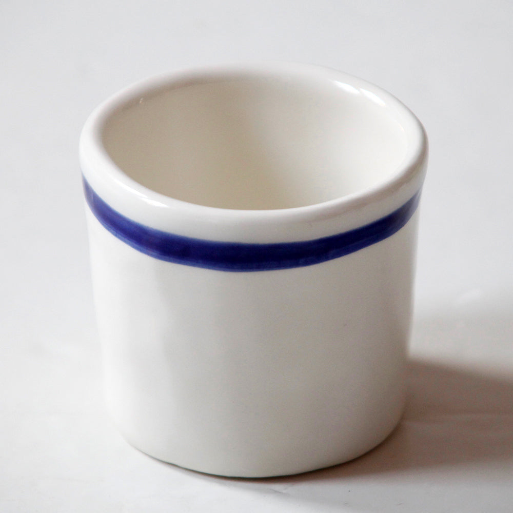 6x Expresso Cups with Blue stripes