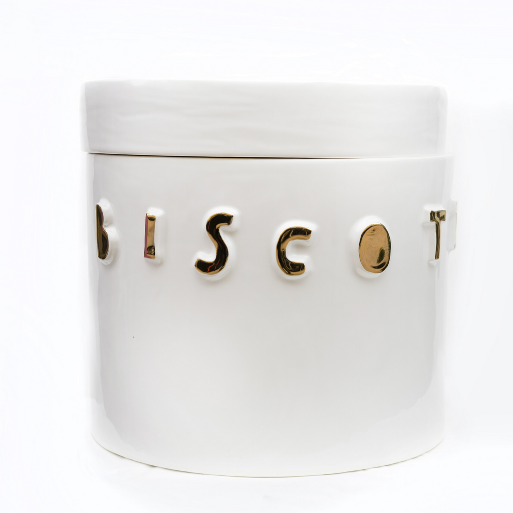 White Biscottijar (New)